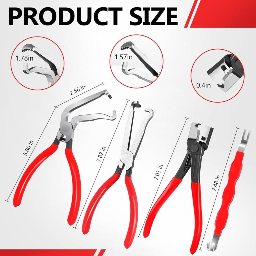 4-Electrical Disconnect Pliers, Automotive,Fuel Line Pliers,Disconnect,Professional Hand For Home& Office,HeavyDuty Hardware, Men Gifts