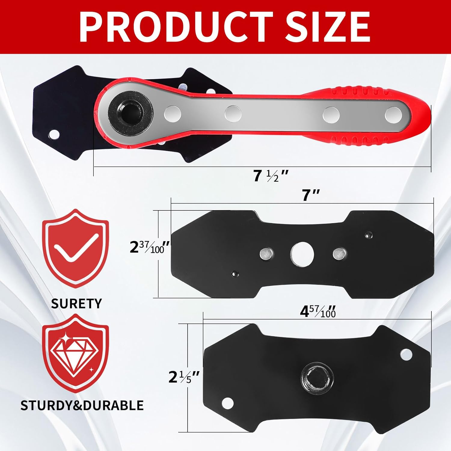 Brake Caliper Piston Press Tool for Single, Dual & Quad Piston Disc Brakes – 360° Rotating Ratchet Wrench, Effort-Saving Automotive Brake Repair Tool for Car Maintenance