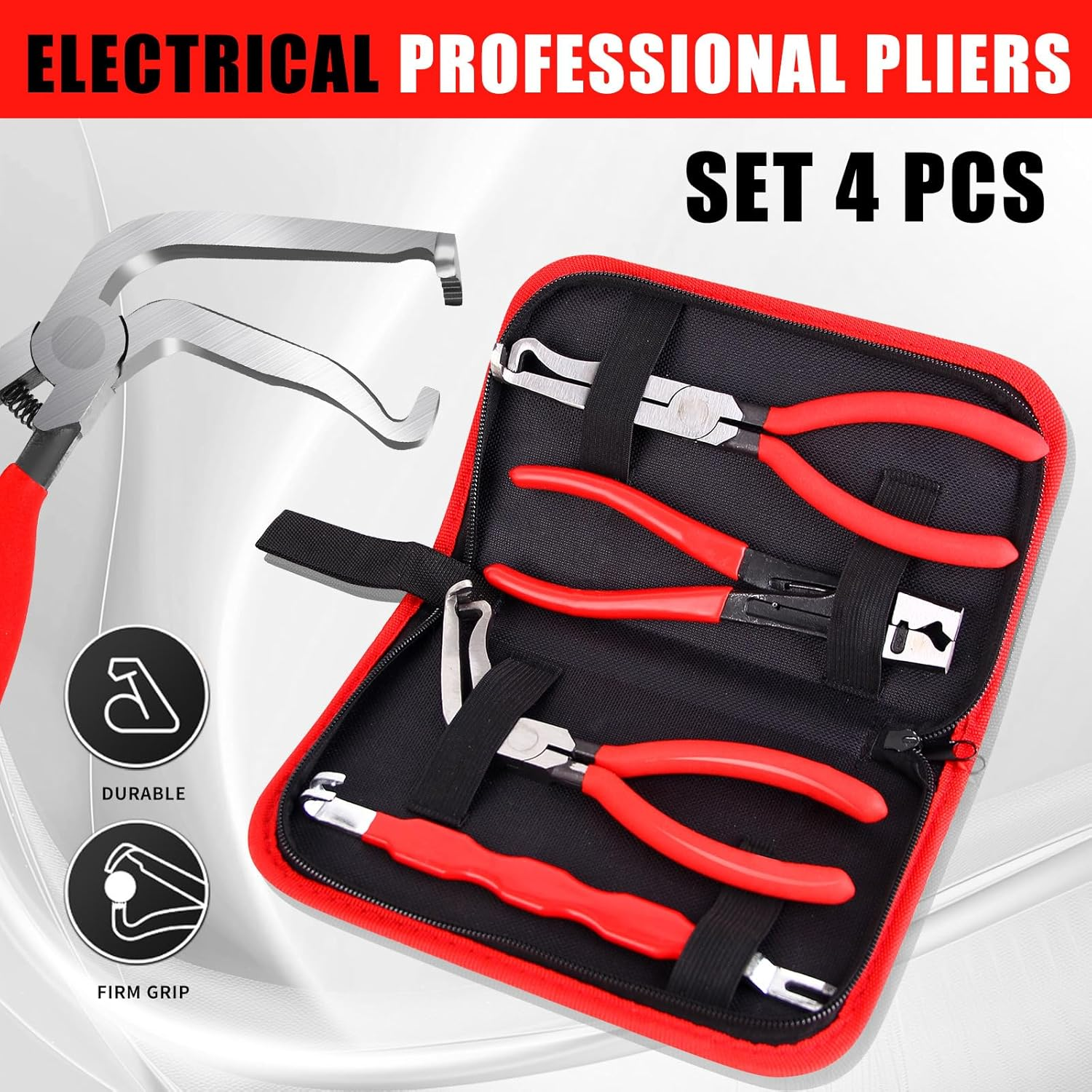 4-Electrical Disconnect Pliers, Automotive,Fuel Line Pliers,Disconnect,Professional Hand For Home& Office,HeavyDuty Hardware, Men Gifts