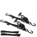 Retractable Ratchet Straps,1" x 10' Heavy Duty Ratchet Straps Self Retractable Tie Down Straps with Soft Loops for Motorcycle, Truck,Trailer