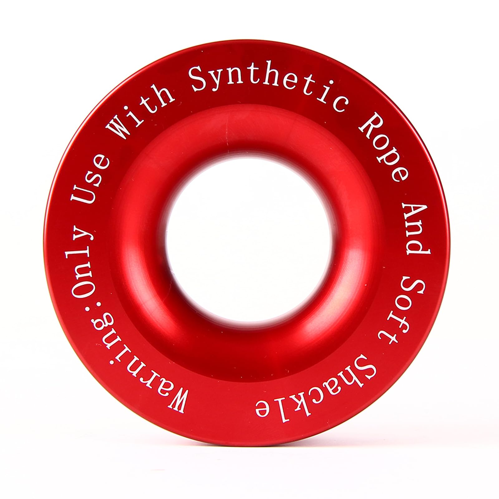 Synthetic Soft Shackle & Winch Recovery Ring Kit, 1/2'' x 22'' Recovery Soft Shackle(56,000Lbs Breaking Strength), Snatch Recovery Ring for ATV UTV Off-Road Vehicles (Shackles+ Red Ring)