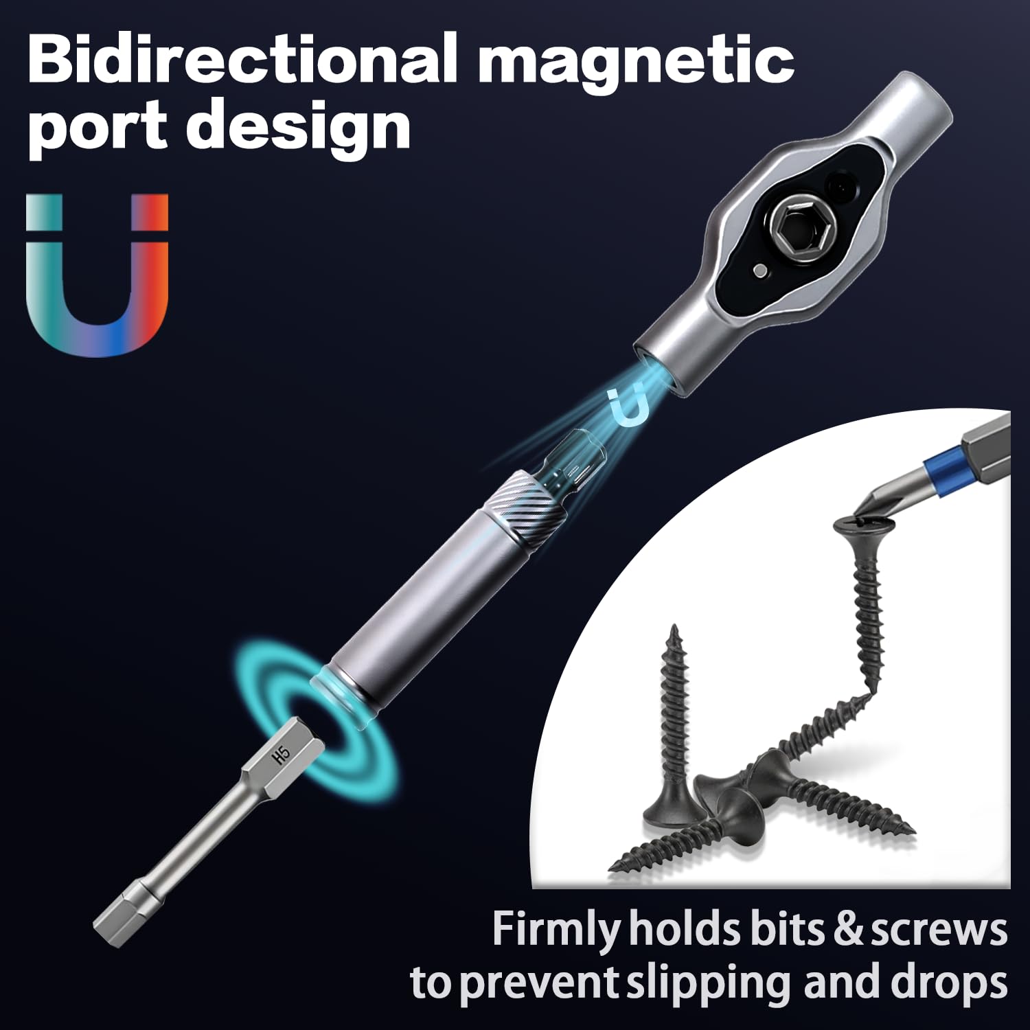 42 in 1 Magnetic Screwdriver, Screwdriver Set, Multi Bit Ratcheting Screwdriver Set with Storage Case Repair Tool Kit for Computer, Eyeglass, Bicycles, Watch, Ring Doorbell, Furniture (Grey)