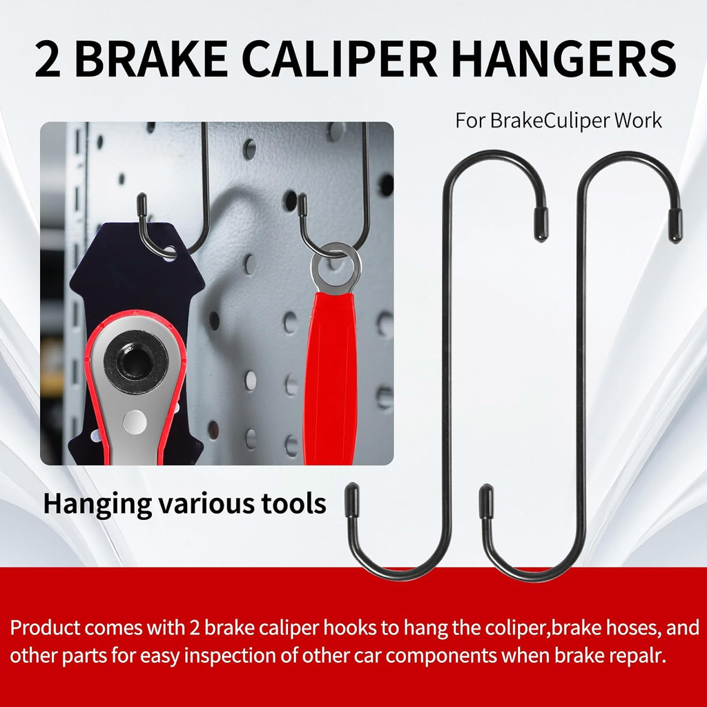 Brake Caliper Piston Press Tool for Single, Dual & Quad Piston Disc Brakes – 360° Rotating Ratchet Wrench, Effort-Saving Automotive Brake Repair Tool for Car Maintenance
