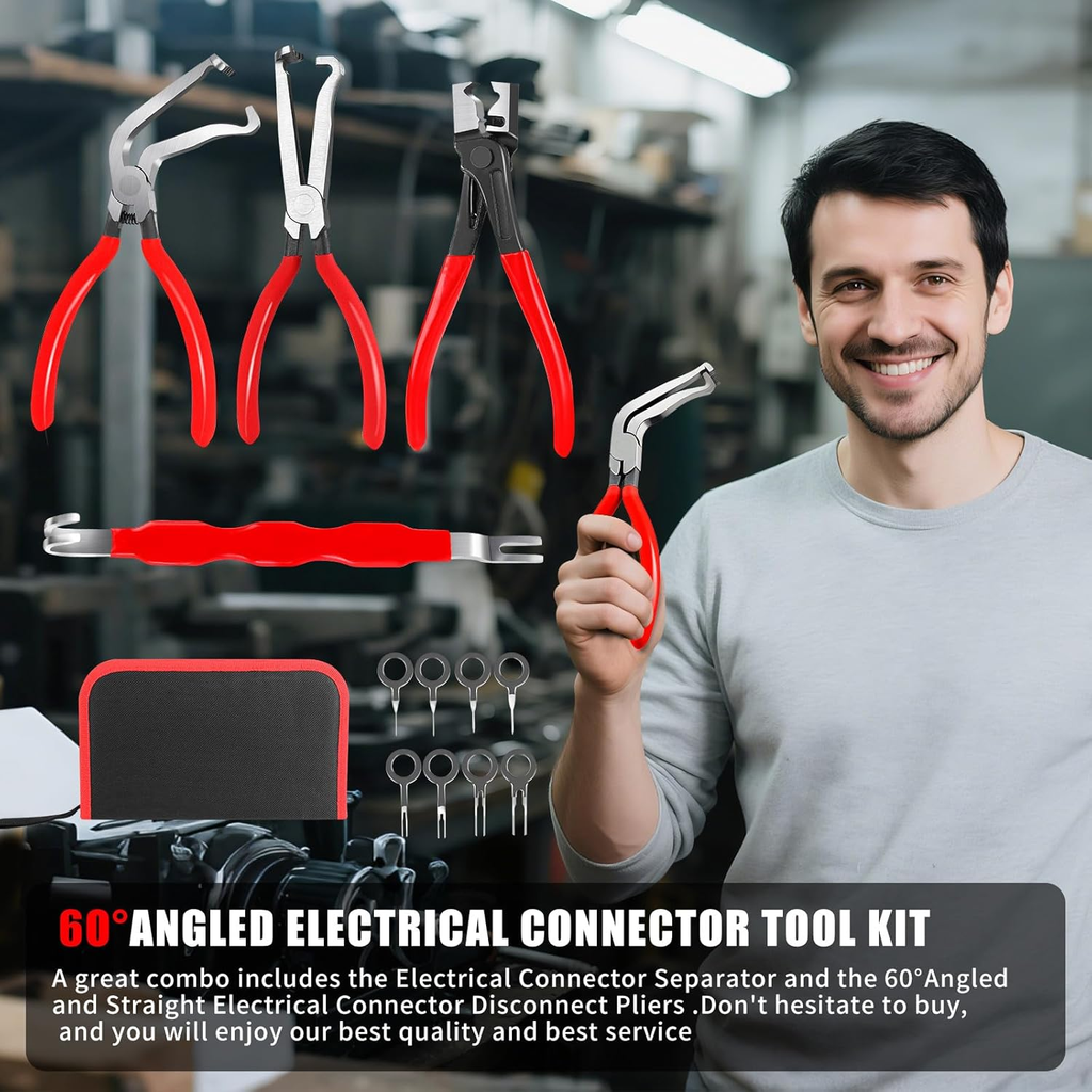 4-Electrical Disconnect Pliers, Automotive,Fuel Line Pliers,Disconnect,Professional Hand For Home& Office,HeavyDuty Hardware, Men Gifts